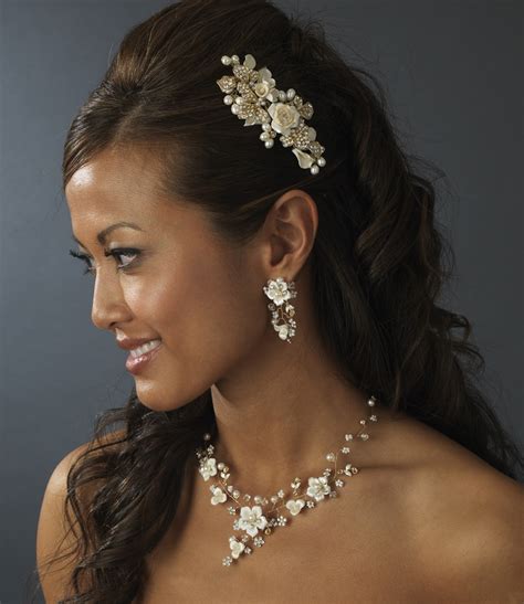 Ivory Flower Bridal Headpiece Comb Elegant Bridal Hair Accessories