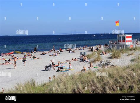 Sunny Day On The Beach At Amager Strandpark Copenhagen Stock Photo