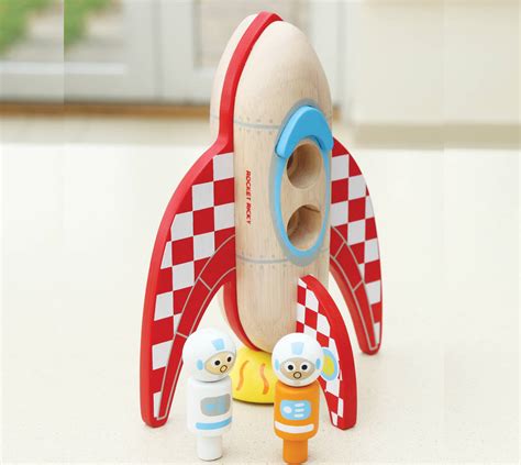 Retro Wooden Rocket Ship By Jammtoys Wooden Toys