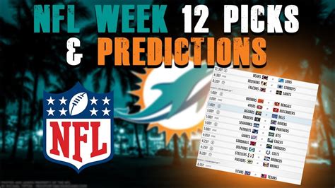 Nfl Week 12 Picks And Predictions Youtube