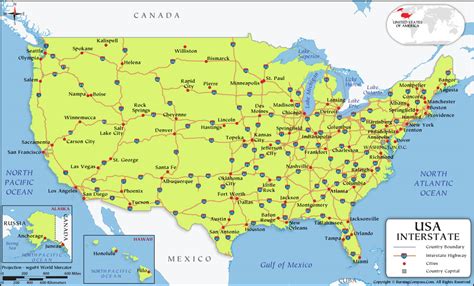High Resolution Us Interstate Map And Highway Map