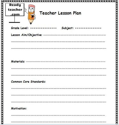 Free Printable Lesson Plan Forms For Preschool Blockerogon