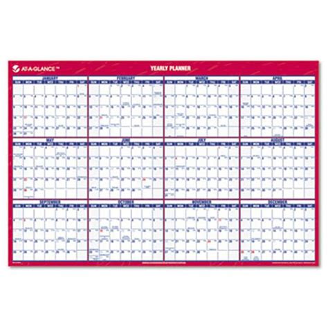 At A Glance Pm2628 Reversibleerasable Verticalhorizontal Yearly Wall