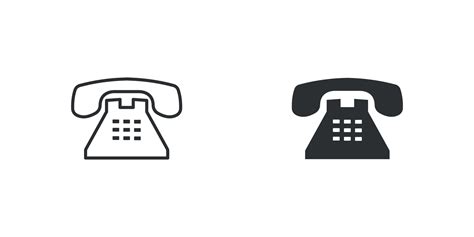 Office Telephone Vector Icon Business Phone Communication Call