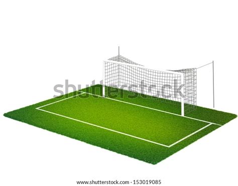 3d Illustration Soccer Field Goals On Stock Illustration 153019085
