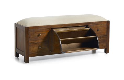 Simple ou plus sophistiqué : Banquette meuble à chaussures en bois naturel, 125*38*52 cm, Veland