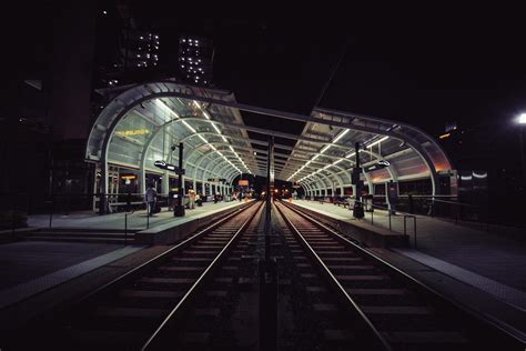 Itap Of A Train Station At Night Itookapicture