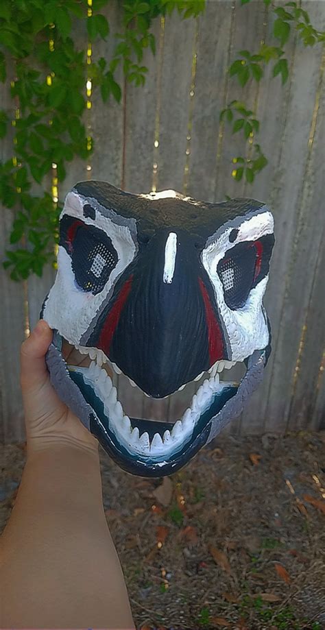 Pre Made Dino Mask Therizinosaurus Mask Bird Mask Etsy Canada