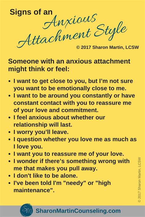 What are the signs of attachment disorder in adults? What is an Anxious Attachment Style? | Sharon Martin ...