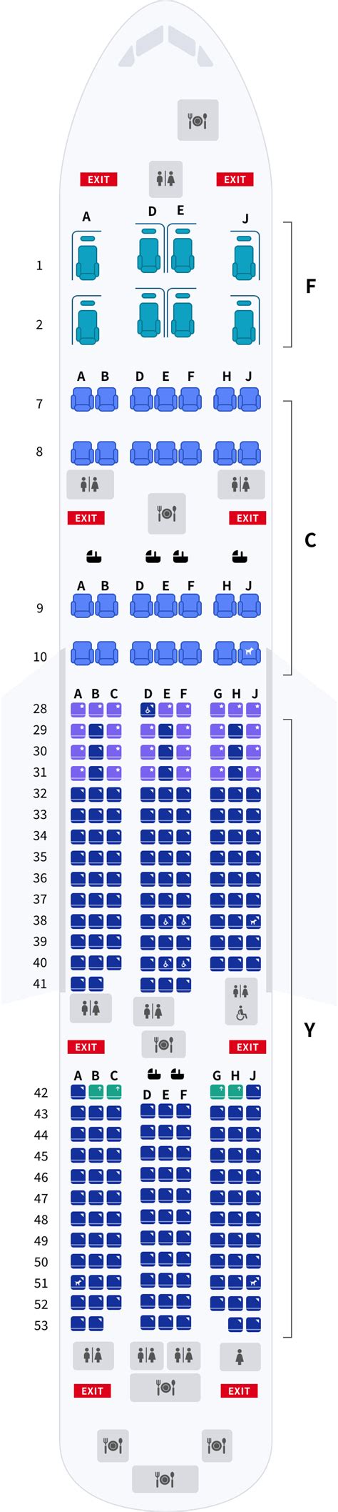 American Airlines Boeing Seating Plan Elcho Table