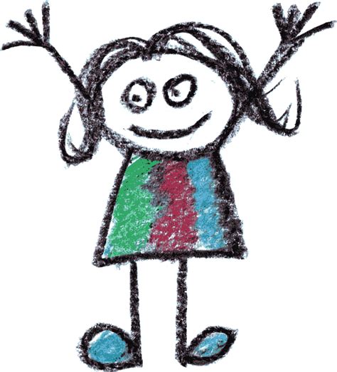 Crayon Doodle Happy Kids Drawing (PNG Transparent) | OnlyGFX.com