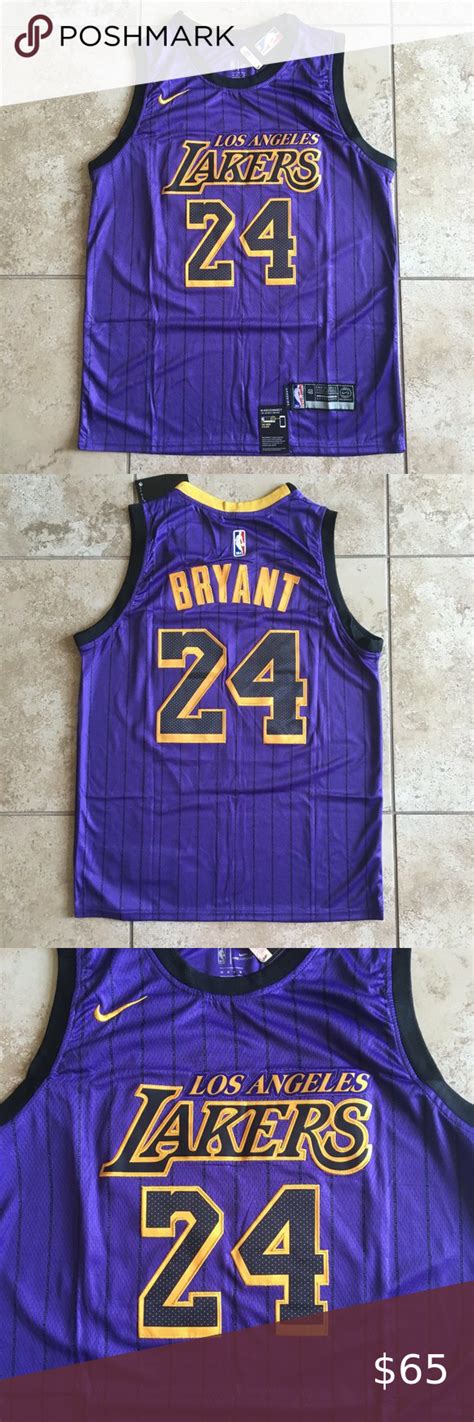 Kobe Bryant La Lakers 24 Purpleblk Stripe Jersey Kobe Bryant Kobe