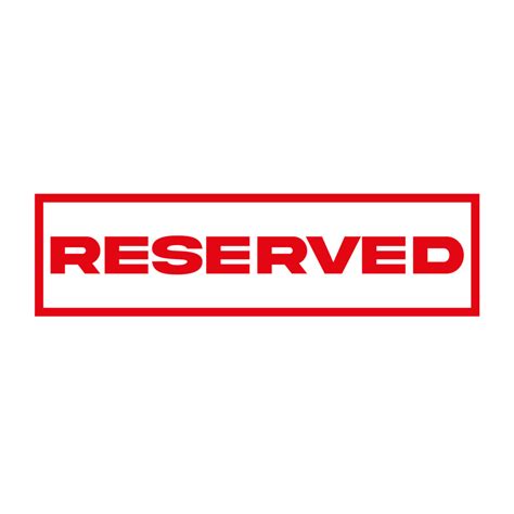 Reserved Red Stamp On A Transparent Background 23652091 Png