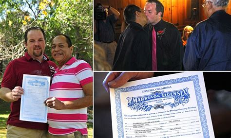 gay couple marries on indian reservation to avoid oklahoma same sex marriage ban daily mail online
