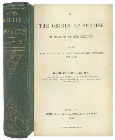Sell Charles Darwin On The Origin Of Species 1st First Edition Book