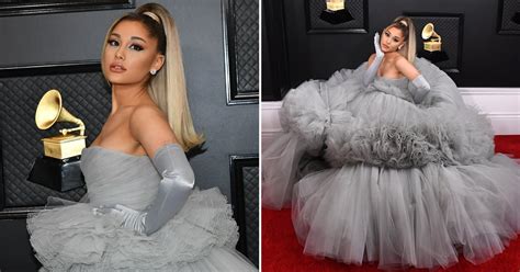 Ariana Grandes Dress At The 2020 Grammy Awards Popsugar Fashion Uk