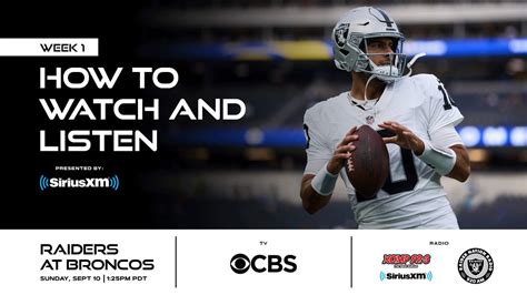 How To Watch Las Vegas Raiders At Denver Broncos On September 10 2023