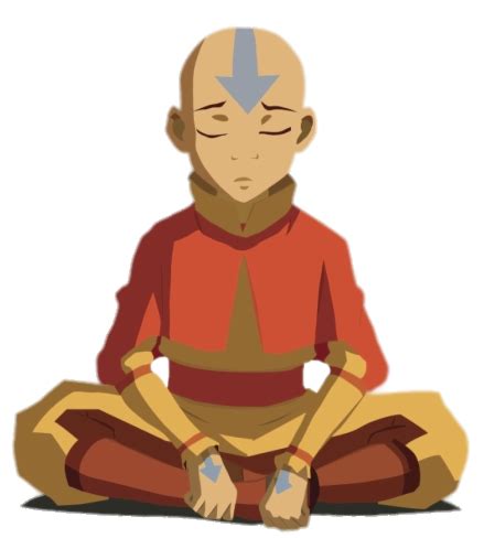 Check out this transparent Avatar Aang meditating PNG image png image