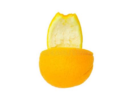 Orange Peel Isolated On White Background Stock Image Image Of