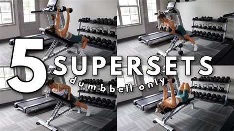 5 supersets to target your upper body dumbbell only exercises workouts for women youtube
