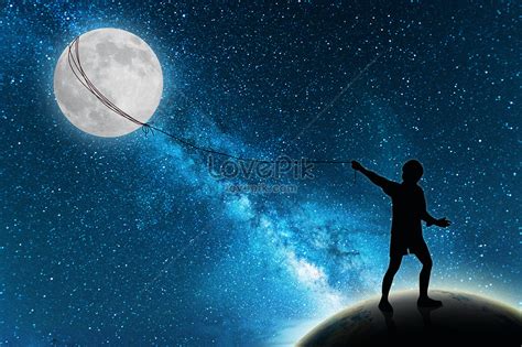 Catch The Moon Child Creative Imagepicture Free Download