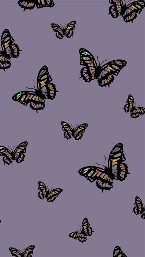 Aesthetic Sparkles Purple Butterflies Wallpapers Wallpaper Cave