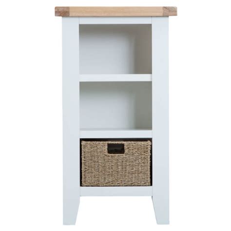 Ginjiro Small Narrow White Bookcase Fully Assembled Furniture Ideal