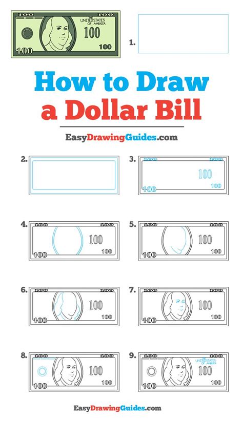 How To Draw A Dollar Bill Really Easy Drawing Tutorial Drawing