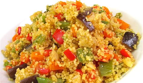 Couscous is a berber dish of small (about 3 millimetres (0.12 in) in diameter) steamed balls of crushed durum wheat semolina that is traditionally served with a stew spooned on. Cous cous con verduras - Recetas Saludables