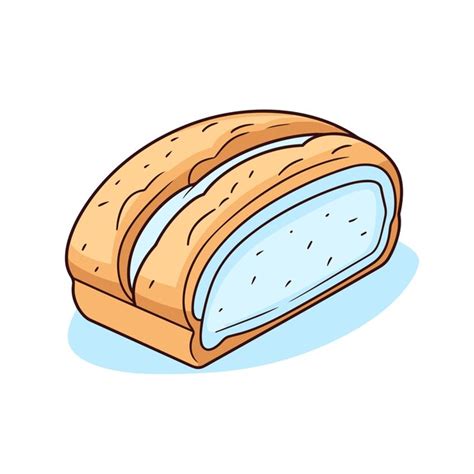 Premium Vector Vector Of Toasted Bread With A Slice Cut Out Flat Icon