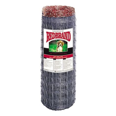 Red Brand 100 Ft X 4 Ft 16 Gauge Silver Steel Woven Wire Rolled Fencing