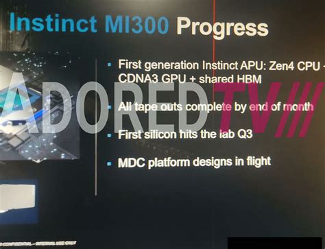 Amd Instinct Mi300 To Be First Generation Exascale Apu With Zen4 Cpu