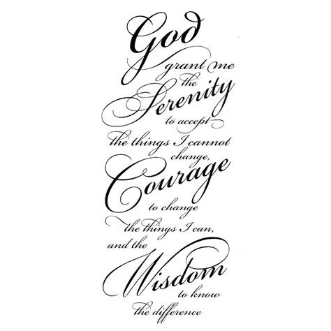 Serenity Prayer God Grant Me The Serenity To Accept The Things I