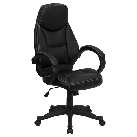 Vanspace high back leather office chair. Flash Furniture H-HLC-0005-HIGH-1B-GG High Back Leather ...