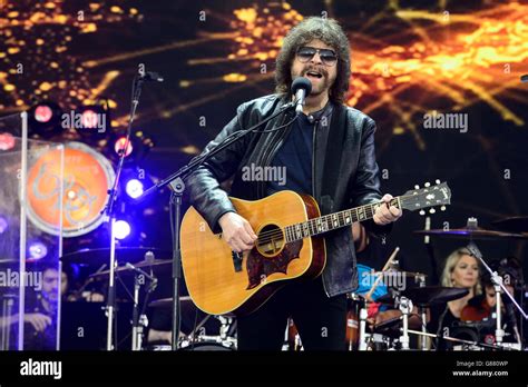 Jeff Lynne From Band Electric Light Orchestra Performs At The Stock