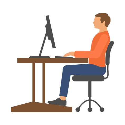 Correct Sitting Posture Desk Posture Sitting Posture