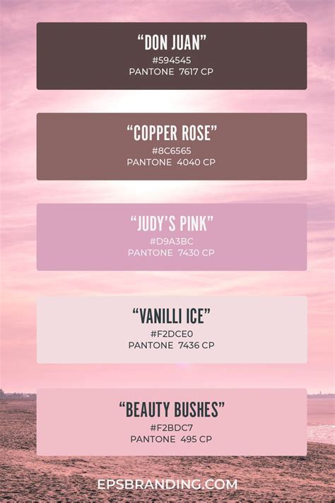 17 Beautiful Pink Color Palettes Eps Branding Pantone