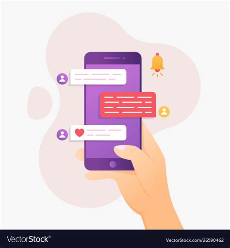Chatting With Friend Through Messenger Royalty Free Vector