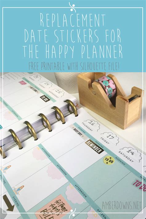 Happy Planner Date Stickers Bonus Happy Planner Free Printable