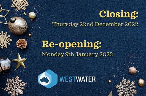Christmas 2022 Office Closure Westwater