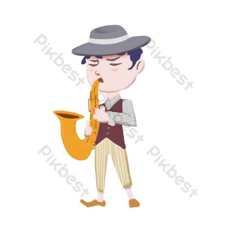 Anime Cartoon Character Saxophone Psd Png Images Free Download Pikbest