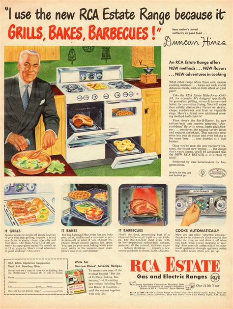 1953 Vintage Appliance Ad Rca Estate Gas And Electric Stoves Ranges