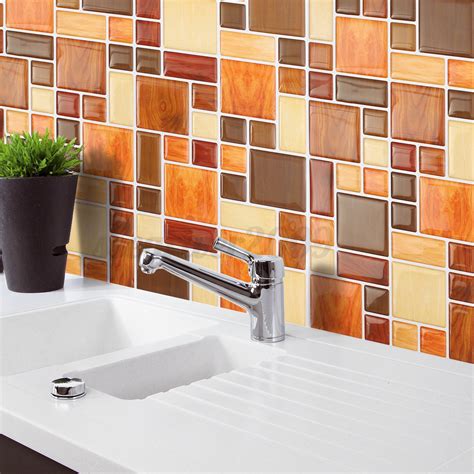 Descubrí la mejor forma de comprar online. 3D Mosaic Tile Modern Wallpaper Foil Sticker Bathroom ...