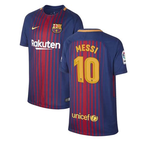 Lionel Messi Barcelona Nike Youth 201718 Home Stadium Replica Jersey