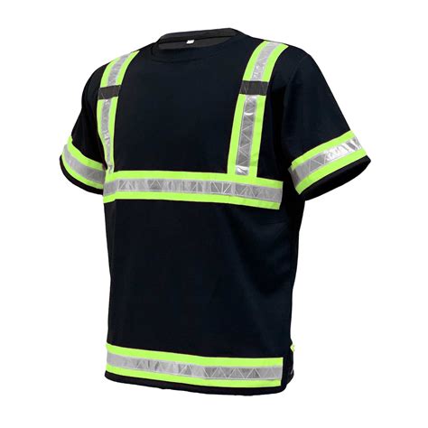 Reflective Safety Work Shirts For Men Ansi Class 3 Gear Short Sleeve
