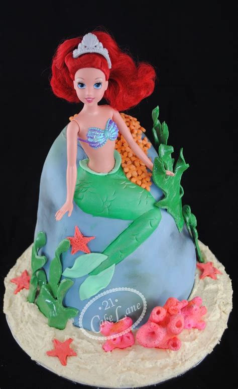 Ariel Dolly Varden Little Mermaid Cakes Mermaid Cakes Doll Cake