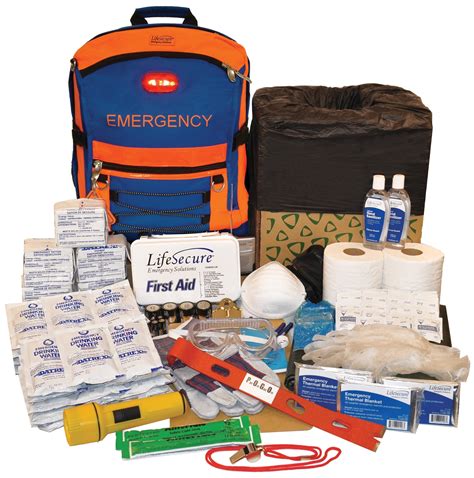 Person Securevac High Visibility Emergency Evacuation Shelter In Place Survival Kit