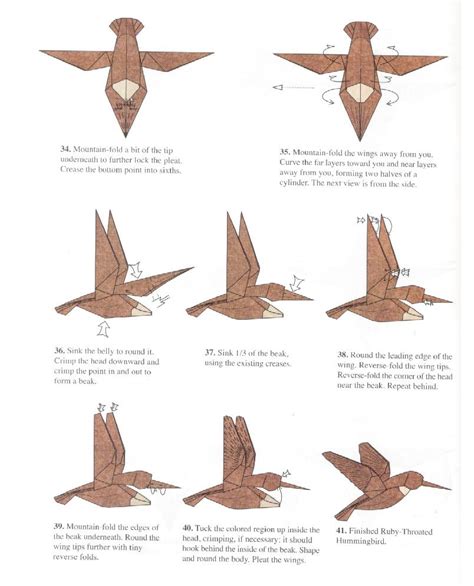 Ruby Throated Hummingbird Make Origami Easy Instructions For Kids