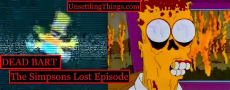 Dead Bart The Simpsons Lost Episode Creepypasta Unsettling Things