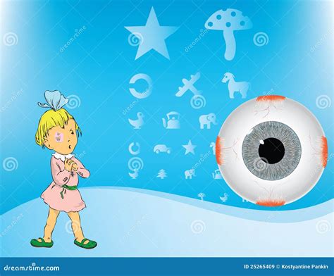 Girl With Amblyopia Stock Vector Illustration Of Female 25265409